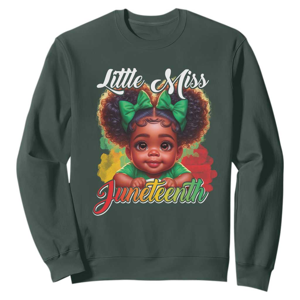 Juneteenth 1865 Sweatshirt Little Miss Cute Melanin Black Girls Kids TS09