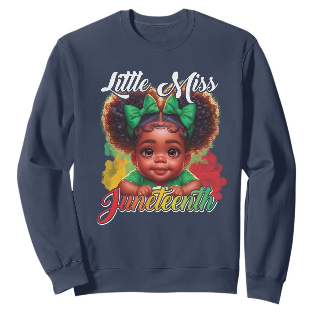 Juneteenth 1865 Sweatshirt Little Miss Cute Melanin Black Girls Kids TS09