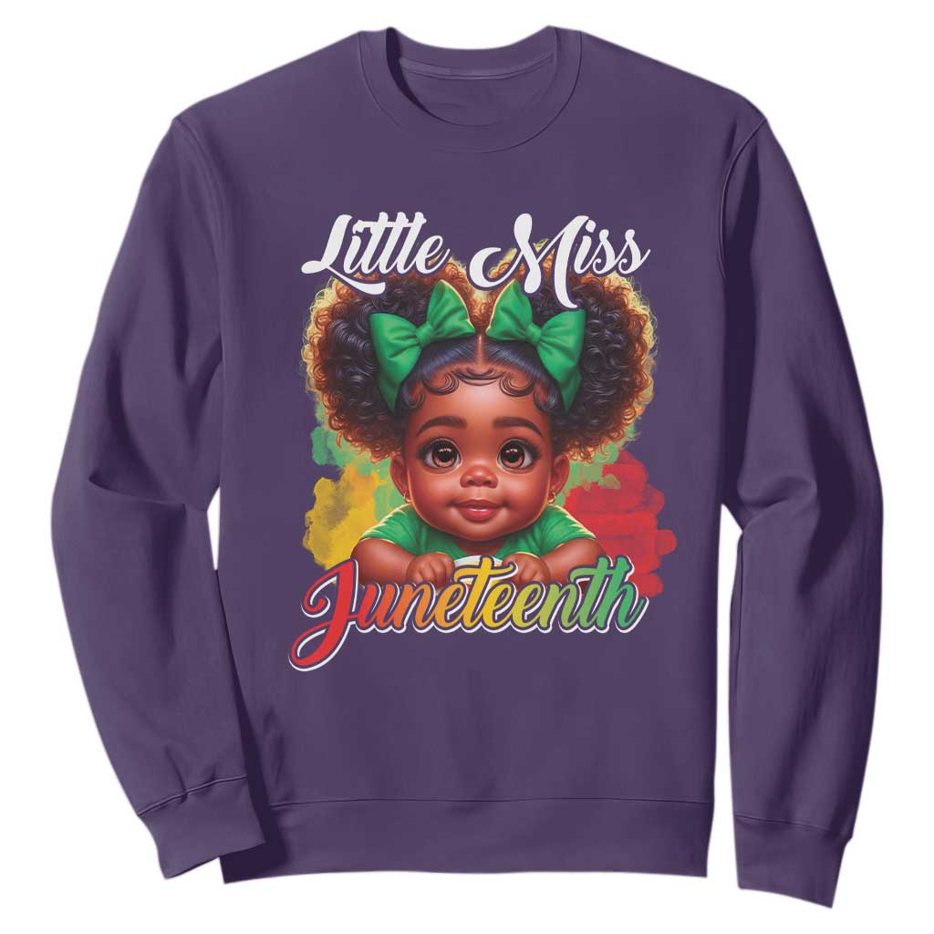 Juneteenth 1865 Sweatshirt Little Miss Cute Melanin Black Girls Kids TS09