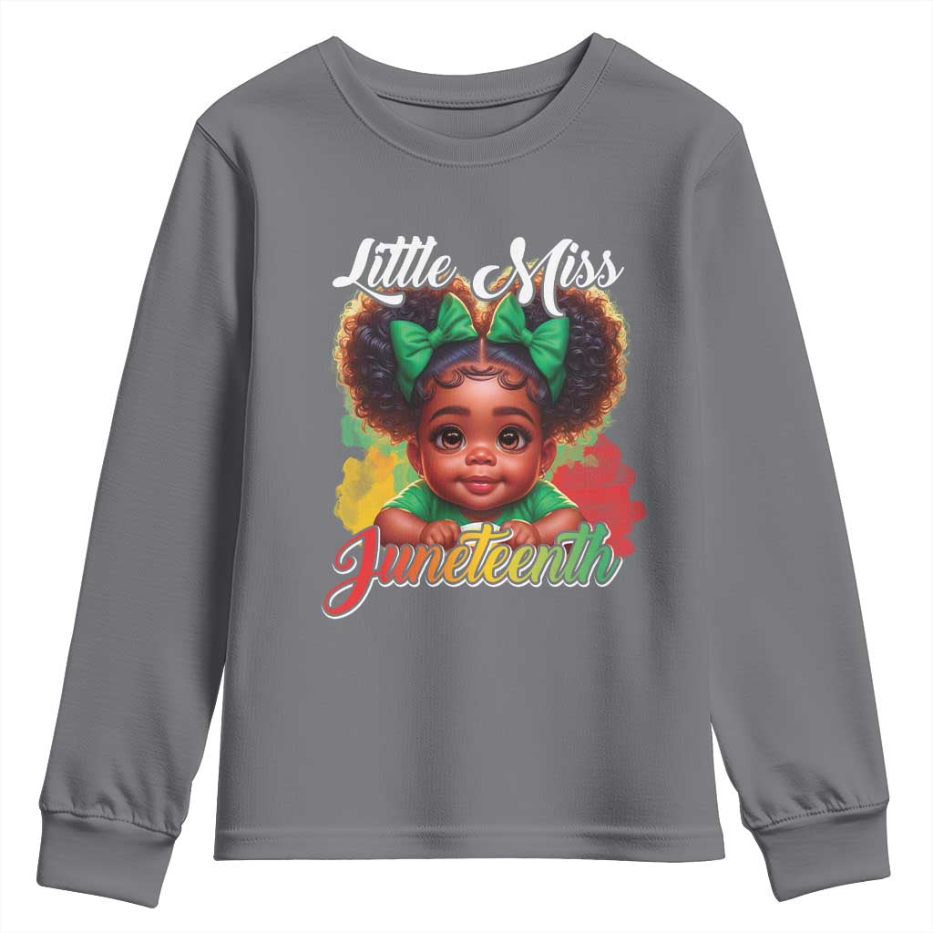 Juneteenth 1865 Youth Sweatshirt Little Miss Cute Melanin Black Girls Kids TS09