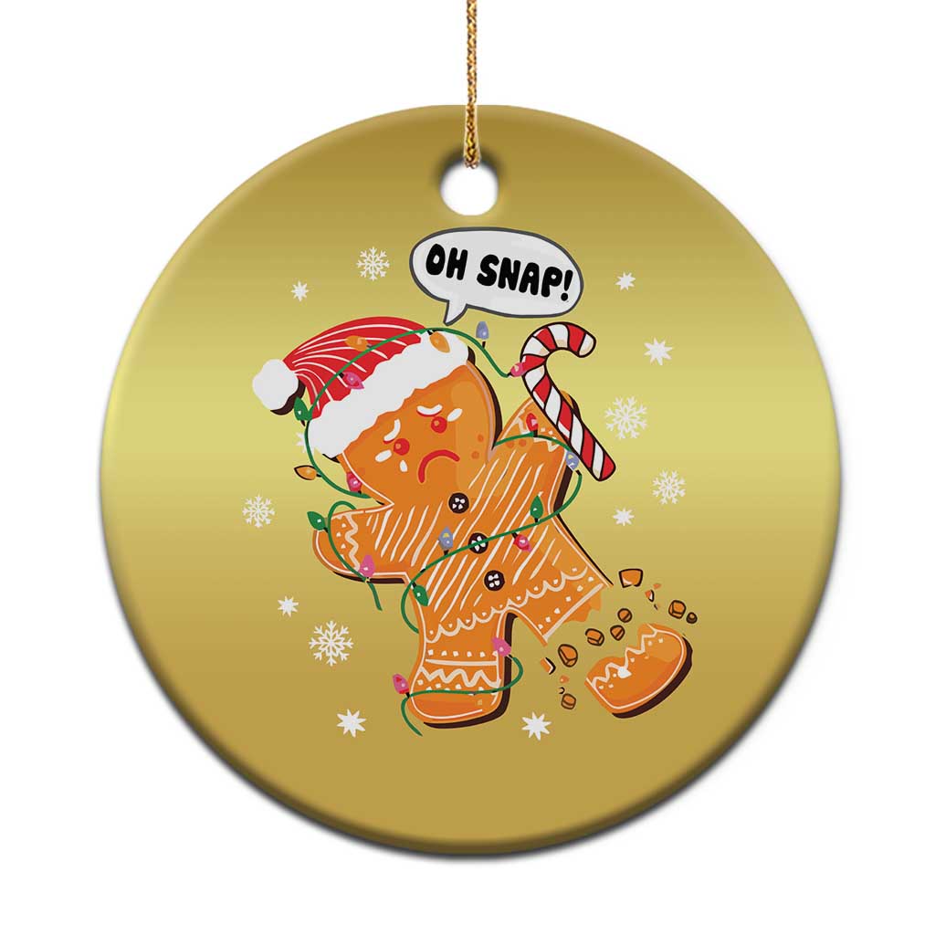 Funny Xmas Christmas Ornament Op Snap Gingerbread Broken Leg TS09