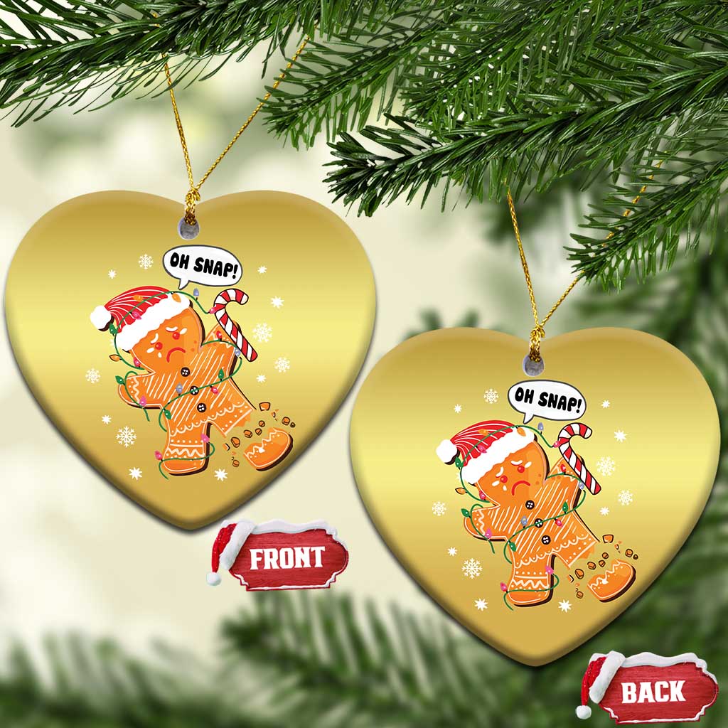 Funny Xmas Christmas Ornament Op Snap Gingerbread Broken Leg TS09