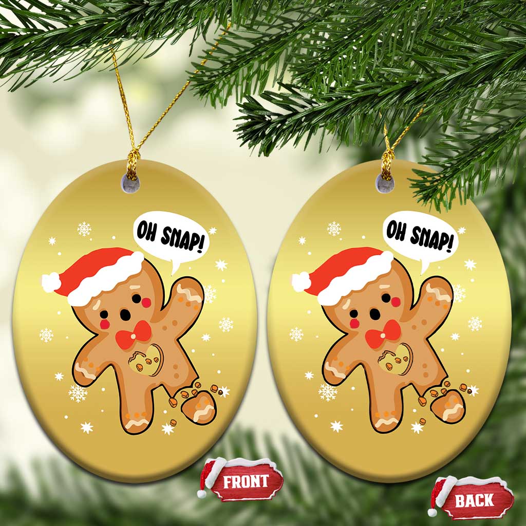 Funny Xmas Christmas Ornament Op Snap Gingerbread Broken Heart TS09