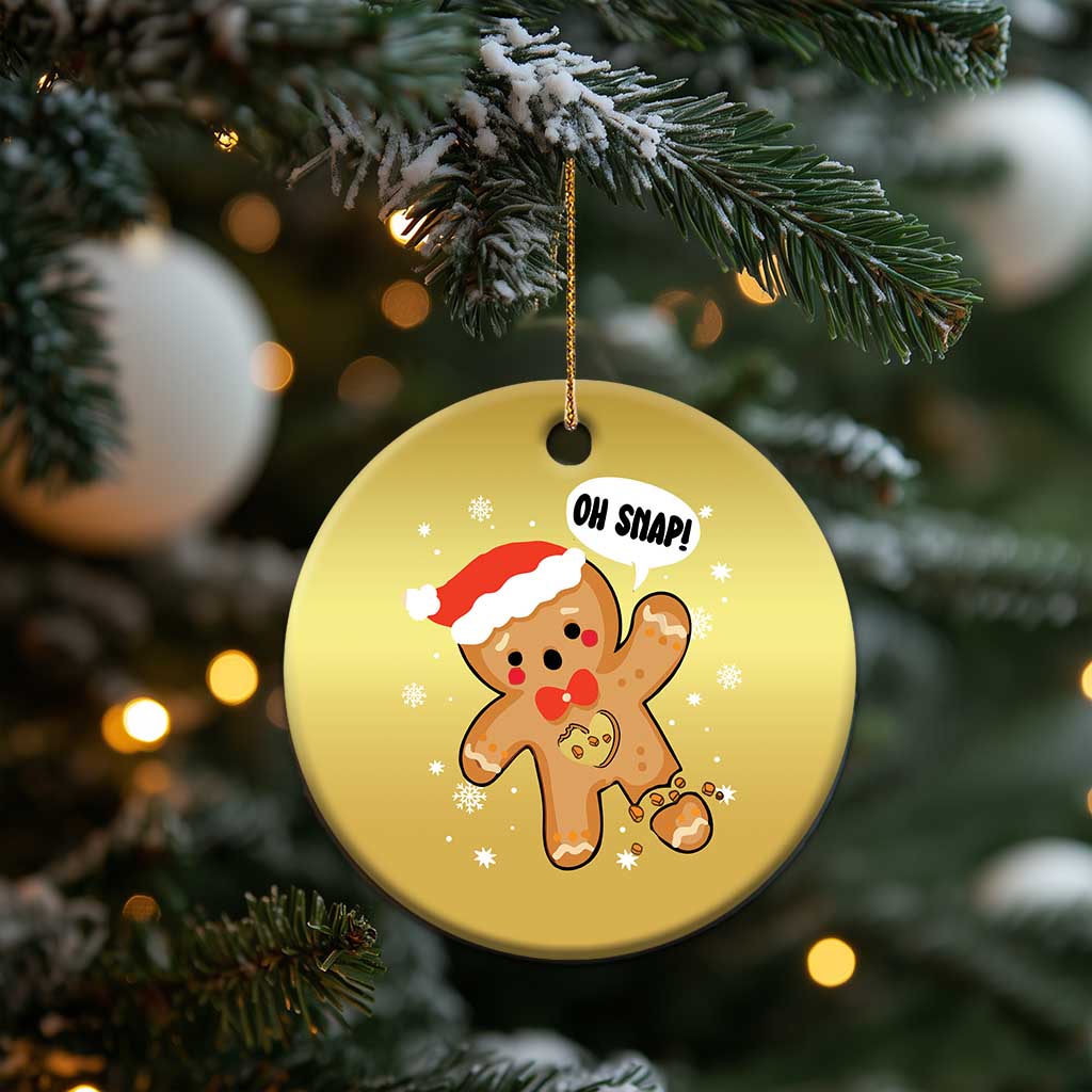 Funny Xmas Christmas Ornament Op Snap Gingerbread Broken Heart TS09