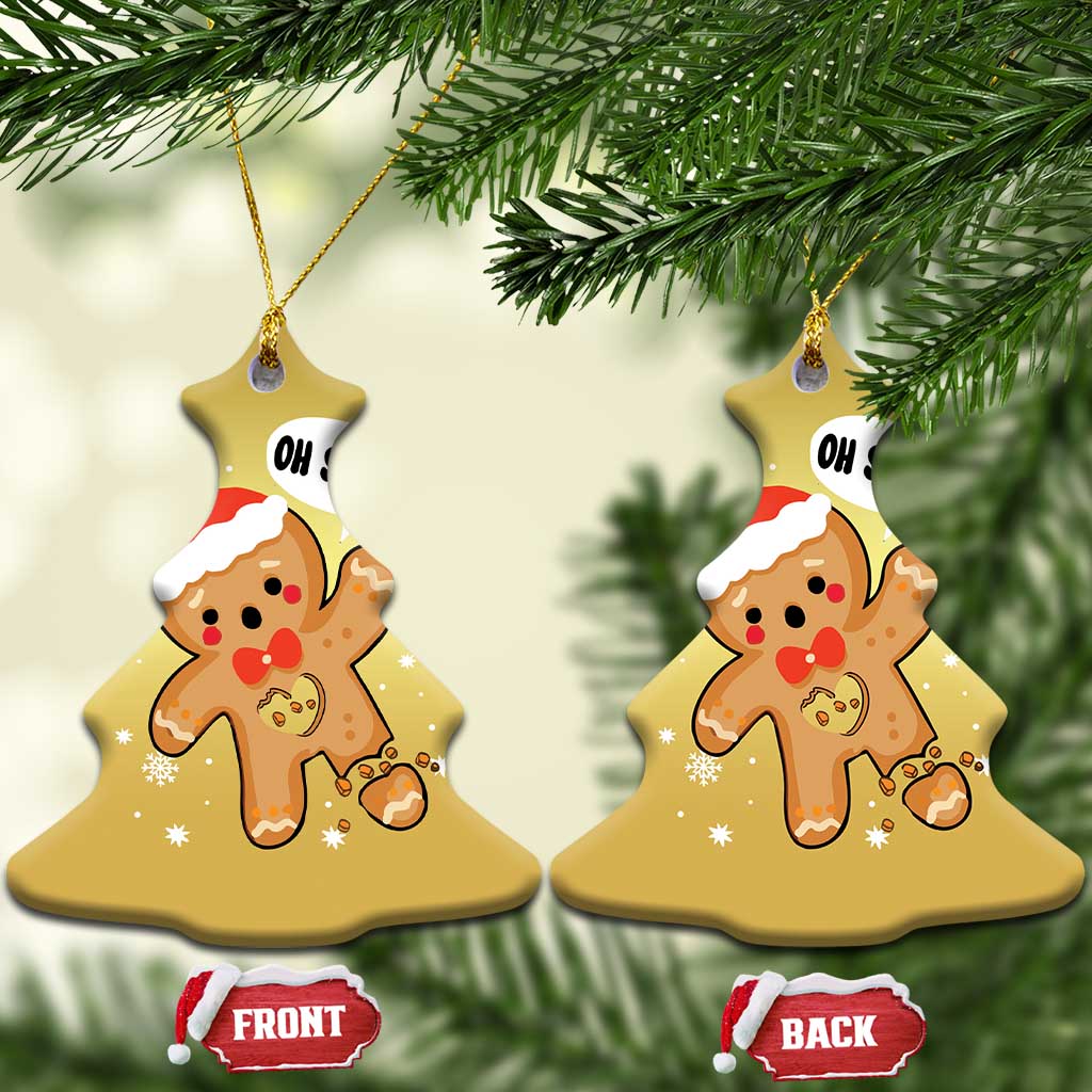 Funny Xmas Christmas Ornament Op Snap Gingerbread Broken Heart TS09