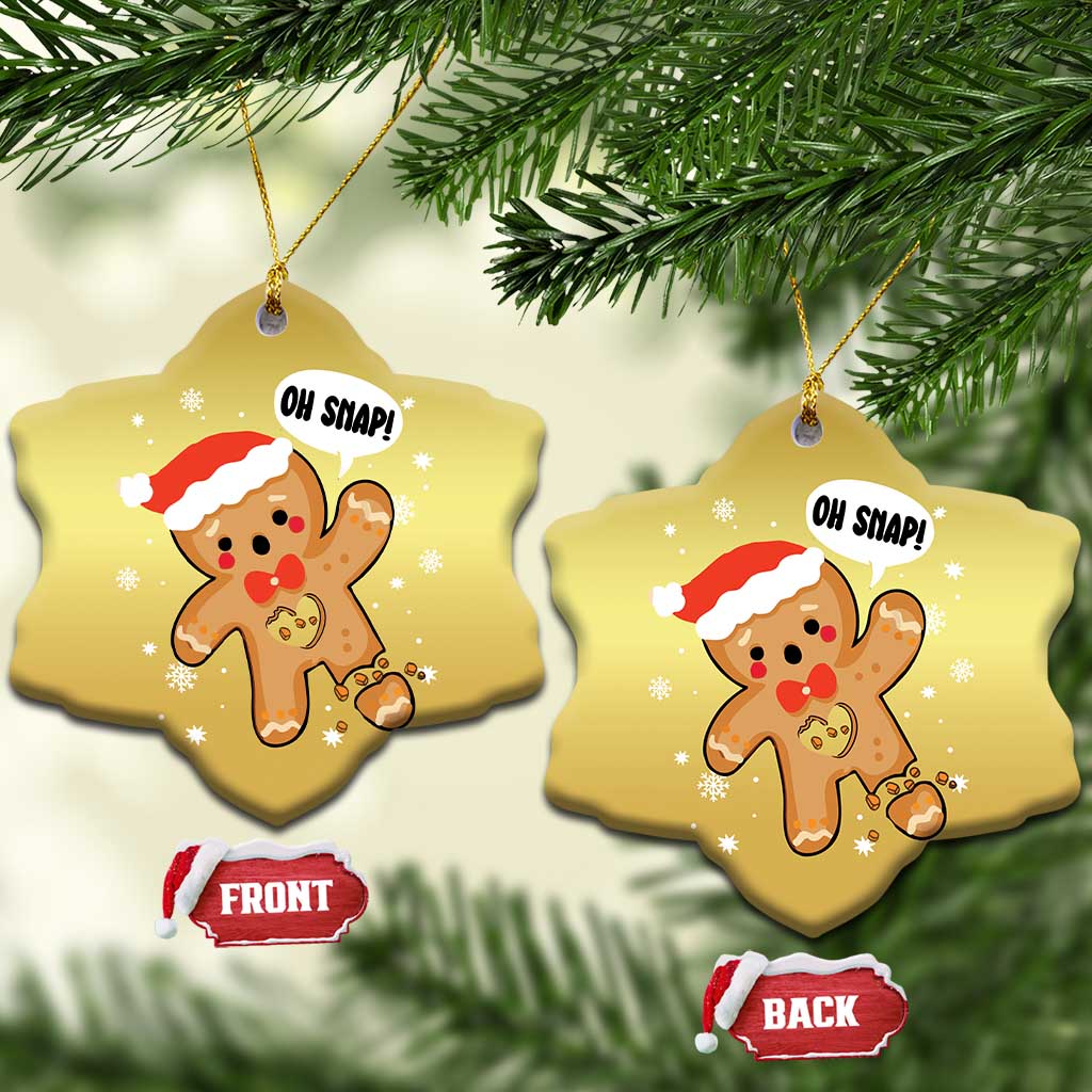 Funny Xmas Christmas Ornament Op Snap Gingerbread Broken Heart TS09