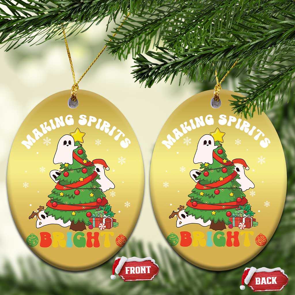 Gothic Xmas Christmas Ornament Making Spirits Bright Cute Ghost Christmas Tree TS09