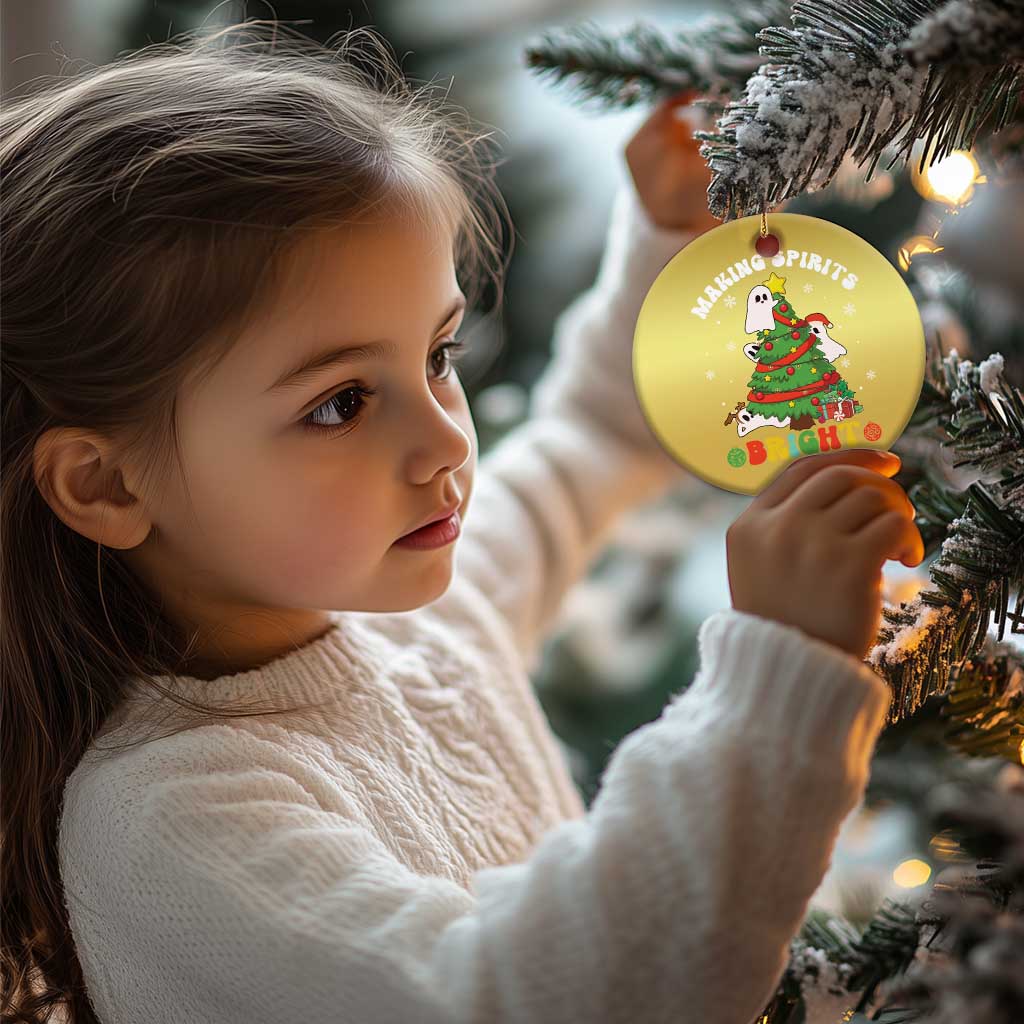 Gothic Xmas Christmas Ornament Making Spirits Bright Cute Ghost Christmas Tree TS09