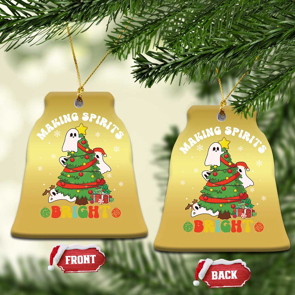 Gothic Xmas Christmas Ornament Making Spirits Bright Cute Ghost Christmas Tree TS09