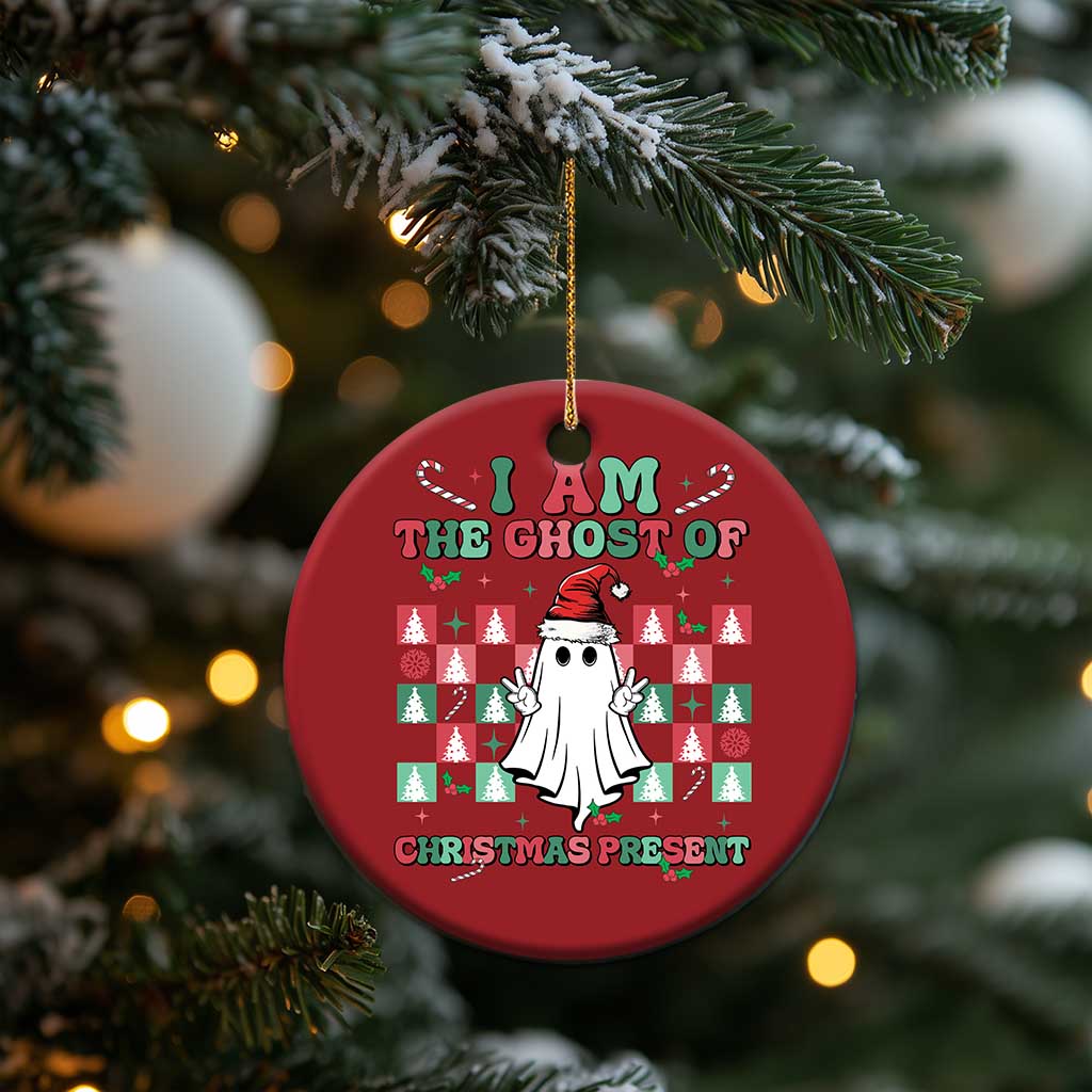 Funny Xmas Christmas Ornament I Am The Ghost Of Christmas Present TS09