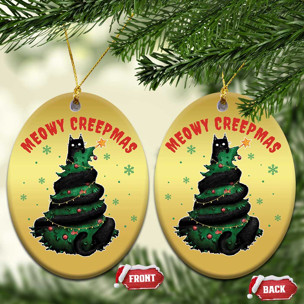Gothic Xmas Christmas Ornament Meowy Creepmas Cat Christmas Tree TS09