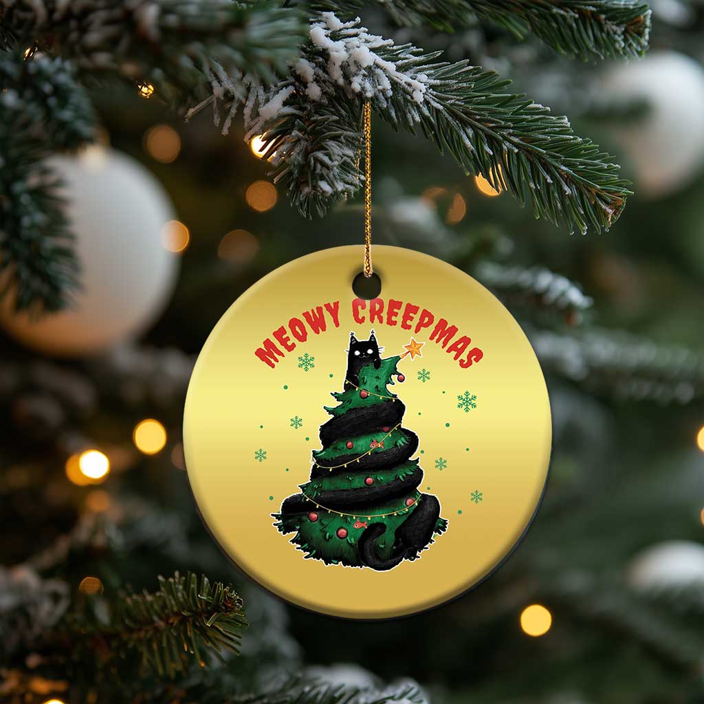 Gothic Xmas Christmas Ornament Meowy Creepmas Cat Christmas Tree TS09