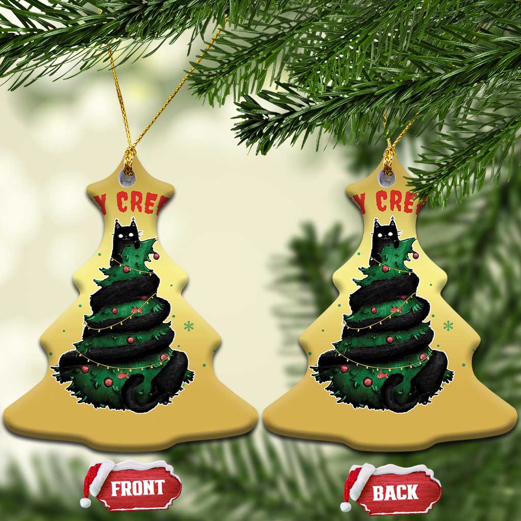 Gothic Xmas Christmas Ornament Meowy Creepmas Cat Christmas Tree TS09