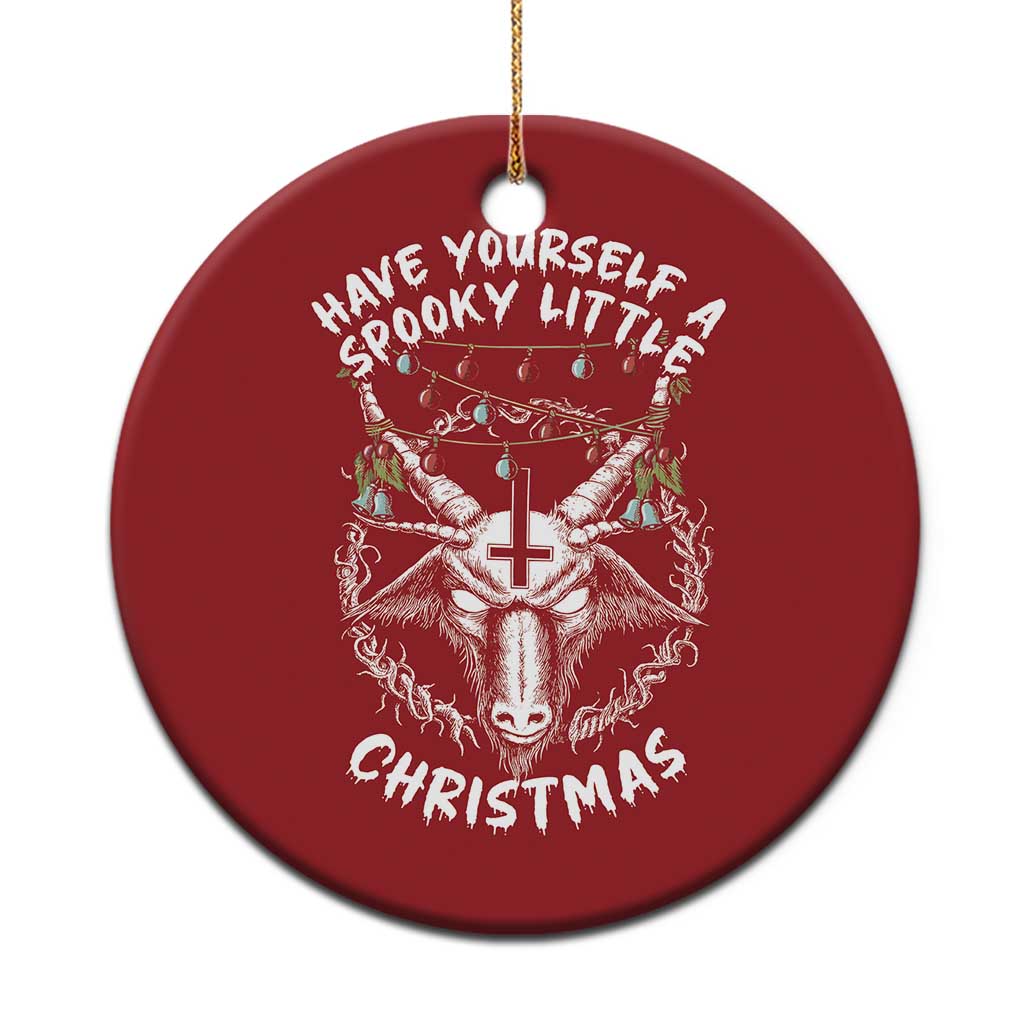 Gothic Xmas Christmas Ornament Have Yourself A Scary Little Christmas Satan Pentagram TS09