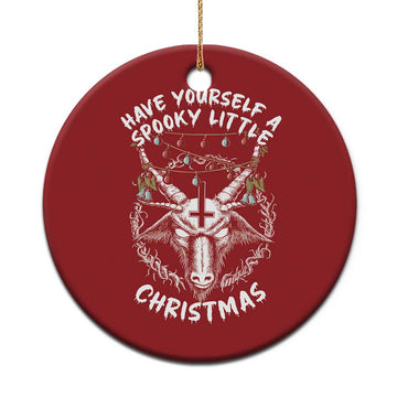 Gothic Xmas Christmas Ornament Have Yourself A Scary Little Christmas Satan Pentagram TS09