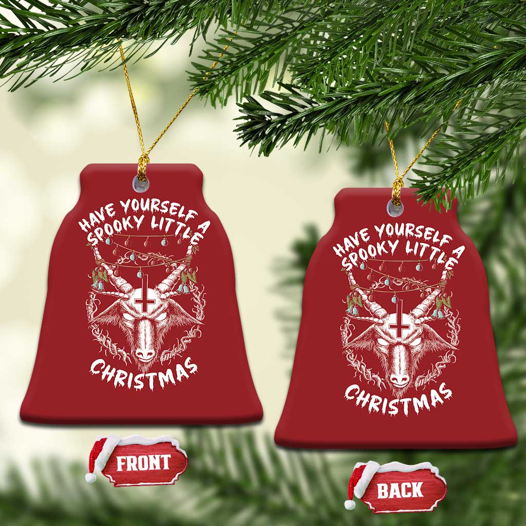 Gothic Xmas Christmas Ornament Have Yourself A Scary Little Christmas Satan Pentagram TS09