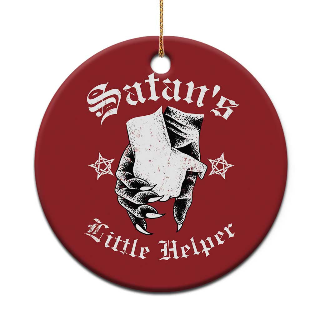 Funny Xmas Satan's Little Helper Christmas Ornament TS09