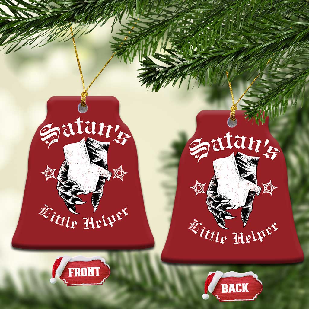 Funny Xmas Satan's Little Helper Christmas Ornament TS09