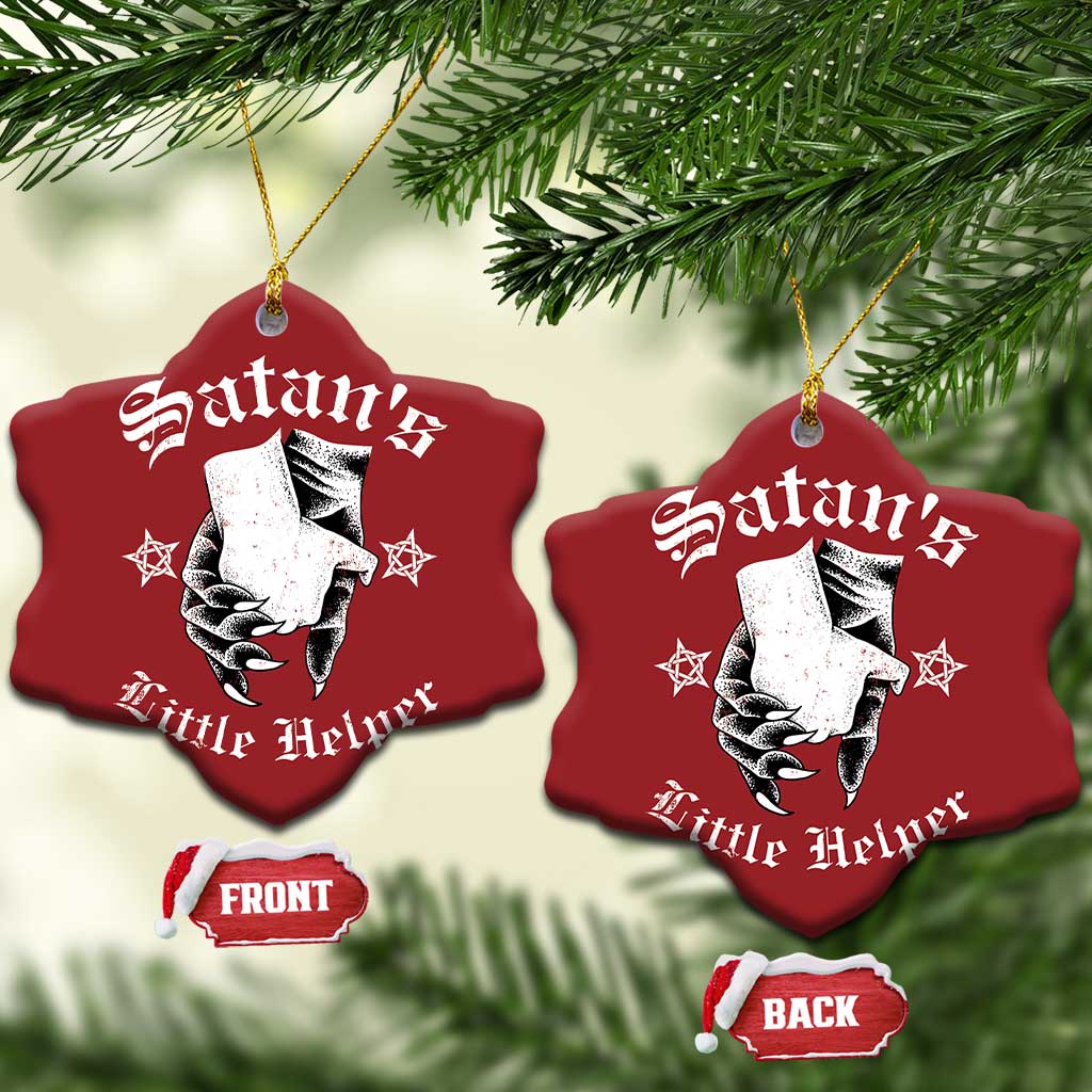 Funny Xmas Satan's Little Helper Christmas Ornament TS09