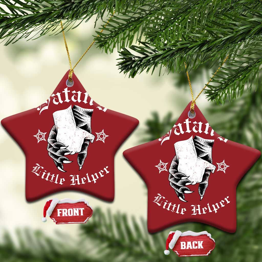 Funny Xmas Satan's Little Helper Christmas Ornament TS09