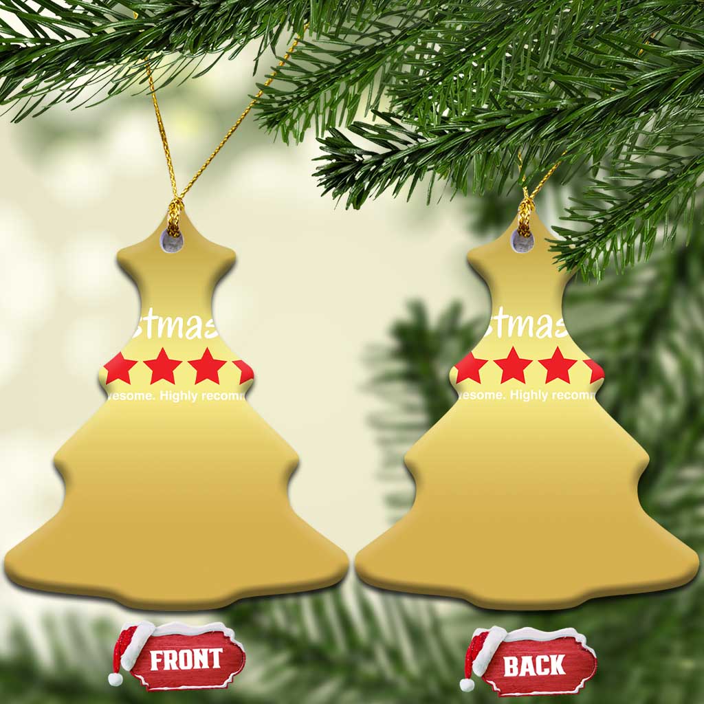 Funny Xmas Christmas Ornament Five Stars Totally Awesome Highly Recommend TS09