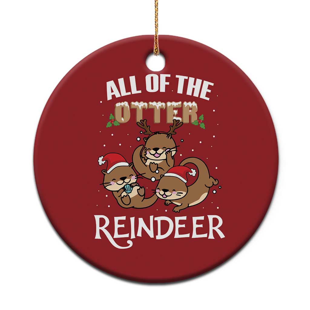 Xmas Cute Otter Christmas Ornament All Of The Otter Reindeer TS09
