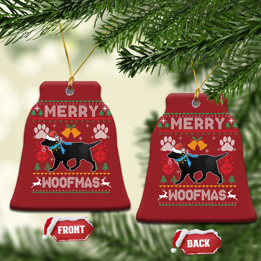 Christmas Merry Woofmas Black Lab Dog Lover Christmas Ornament TS09