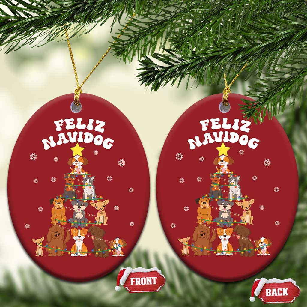 Feliz Navidog Dog Funny Xmas Christmas Ornament TS09