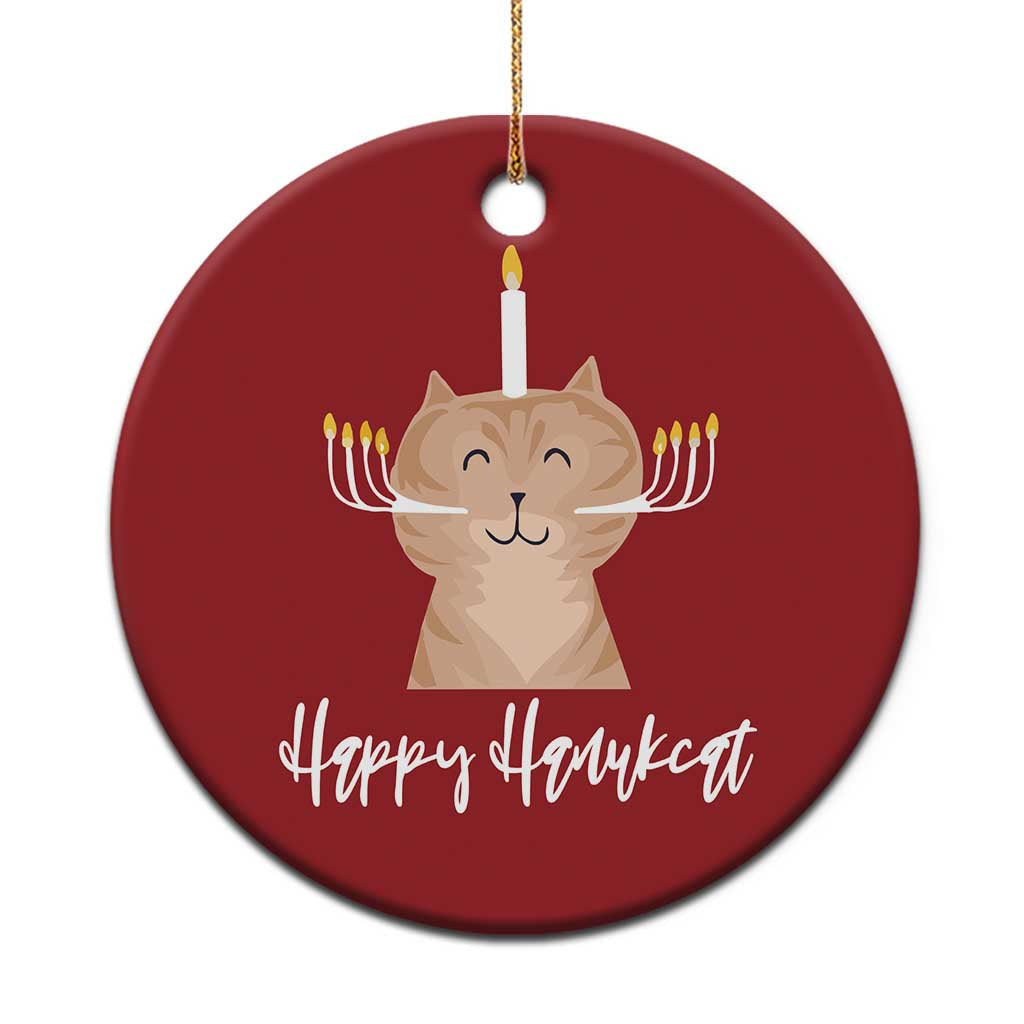 Hanukkah Cat Christmas Ornament Cat Menorah Cute Jewish Kitten Chanukah Hanukkat TS09