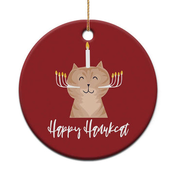 Hanukkah Cat Christmas Ornament Cat Menorah Cute Jewish Kitten Chanukah Hanukkat TS09