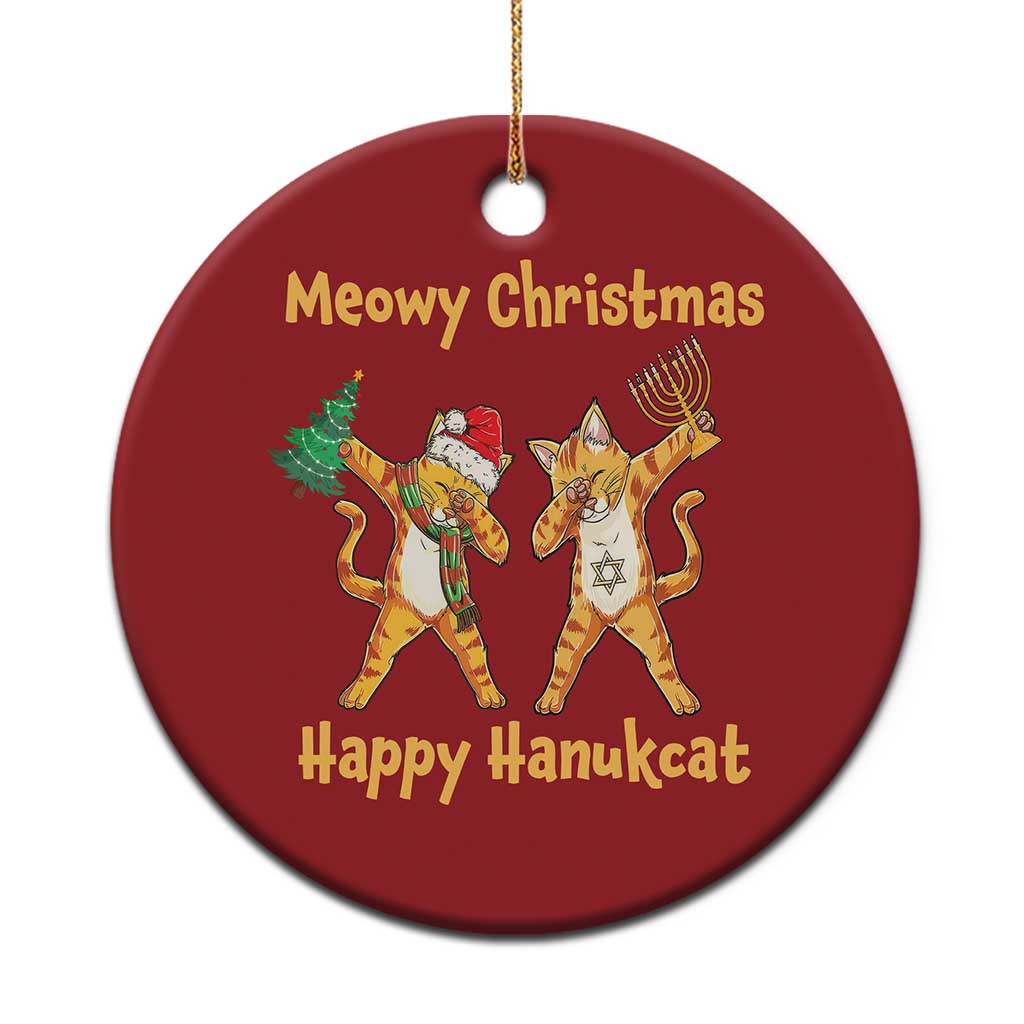 Xmas Hanukkah Cat Christmas Ornament Happy Hanukcat Meowy Christmas Menoral Chanukkah TS09