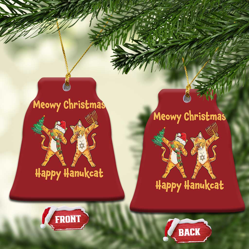 Xmas Hanukkah Cat Christmas Ornament Happy Hanukcat Meowy Christmas Menoral Chanukkah TS09