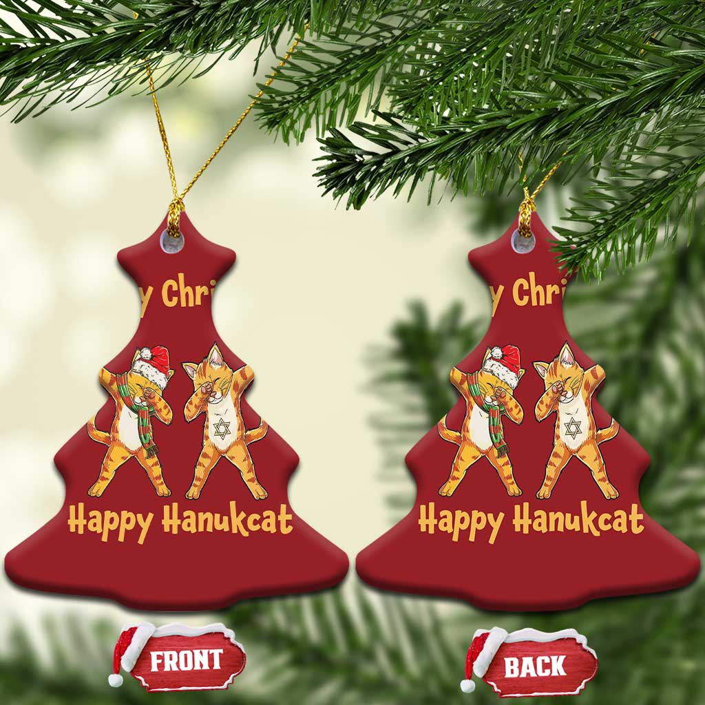 Xmas Hanukkah Cat Christmas Ornament Happy Hanukcat Meowy Christmas Menoral Chanukkah TS09