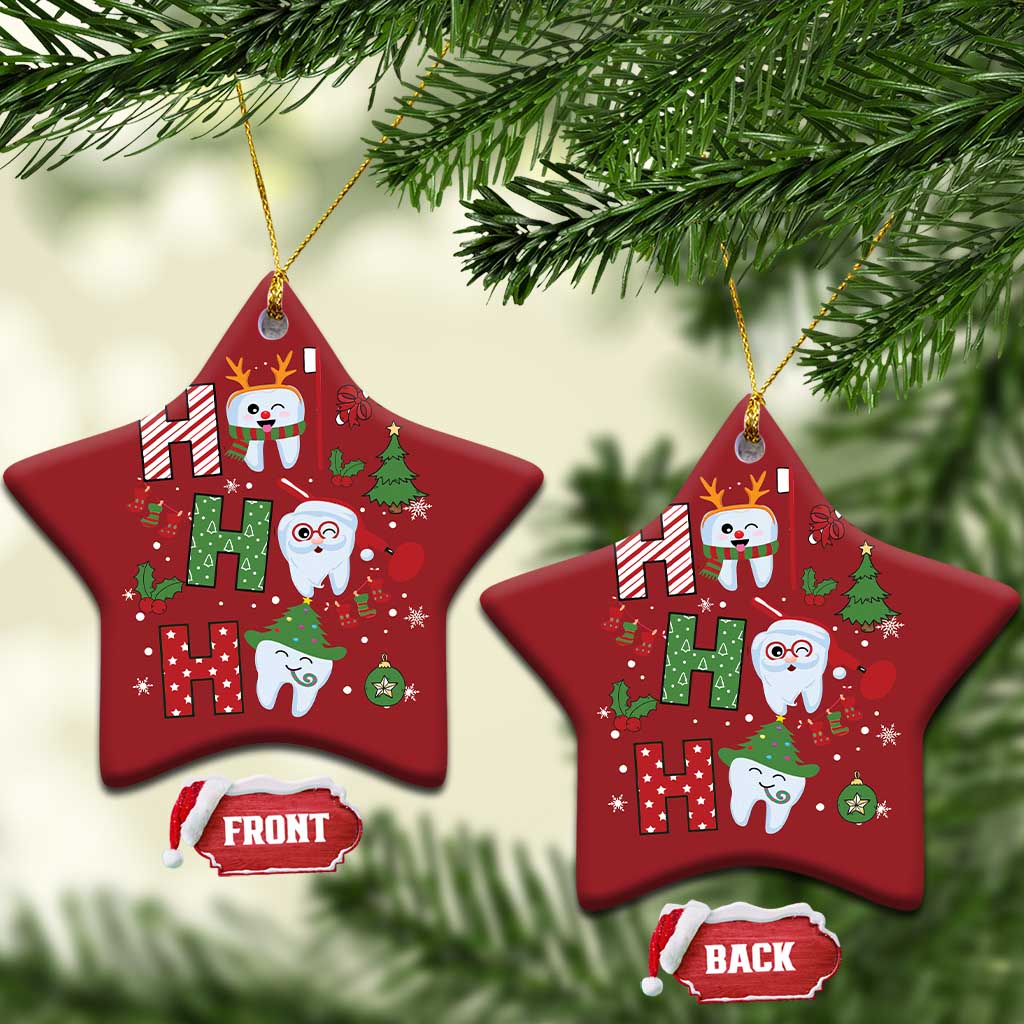 Christmas Dentist Christmas Ornament Ho Ho Ho Tooth Dental TS09