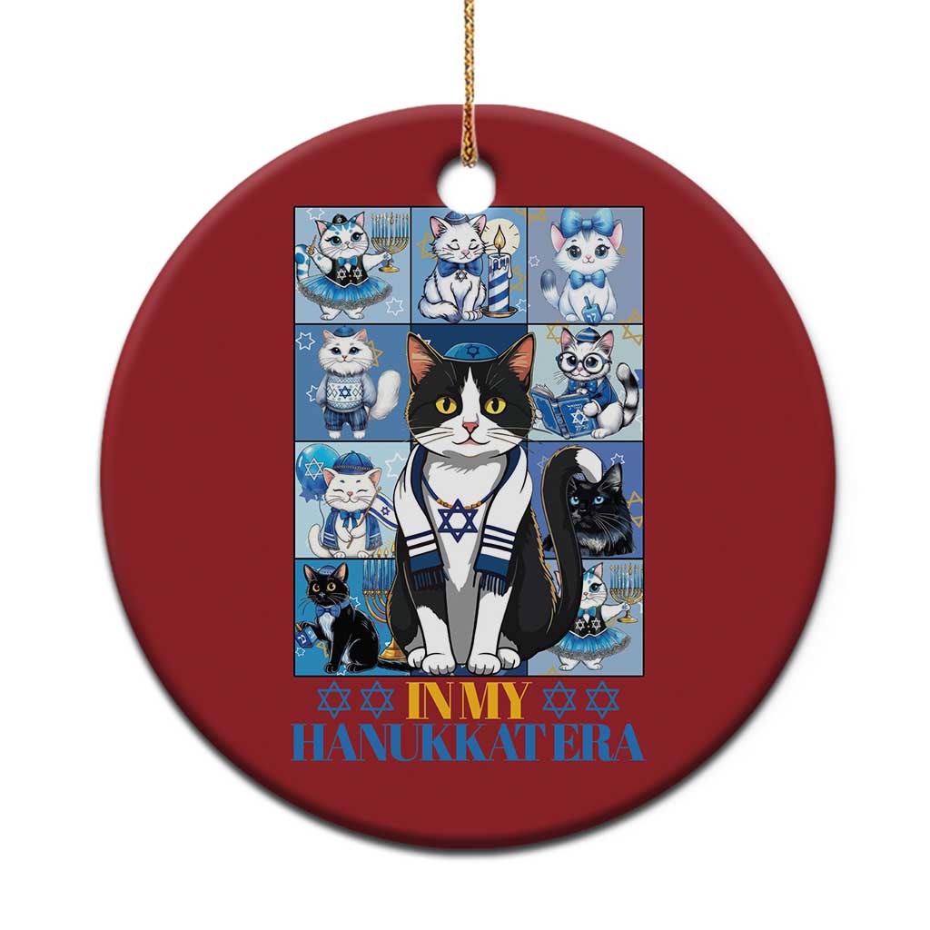 Hanukkah Cat Christmas Ornament In My Hanukkat Era Cute Jewish Cats TS09