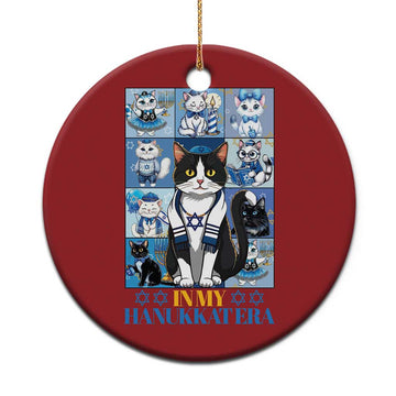 Hanukkah Cat Christmas Ornament In My Hanukkat Era Cute Jewish Cats TS09
