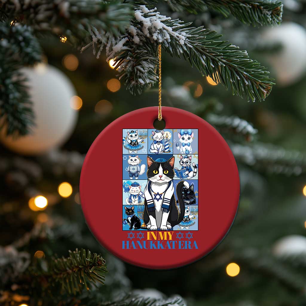 Hanukkah Cat Christmas Ornament In My Hanukkat Era Cute Jewish Cats TS09