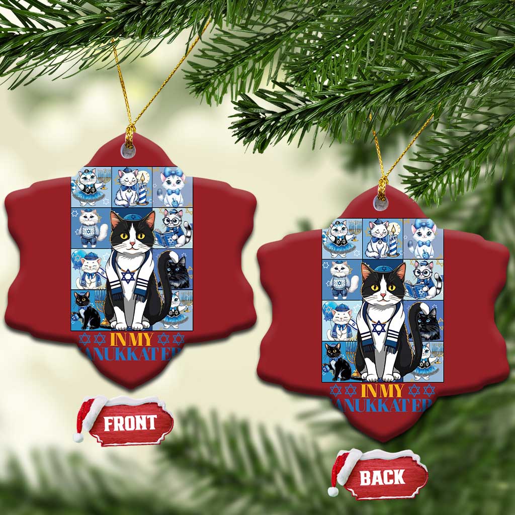 Hanukkah Cat Christmas Ornament In My Hanukkat Era Cute Jewish Cats TS09