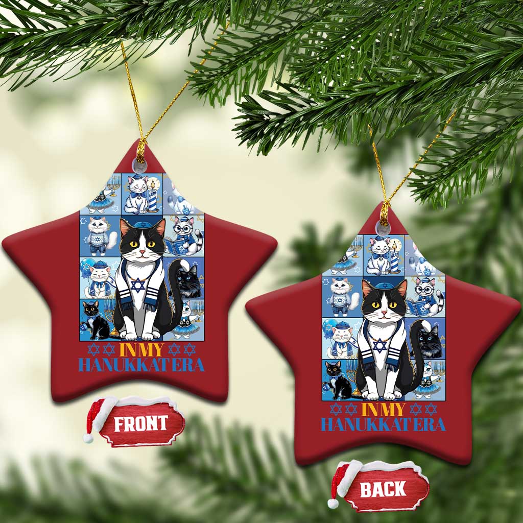 Hanukkah Cat Christmas Ornament In My Hanukkat Era Cute Jewish Cats TS09