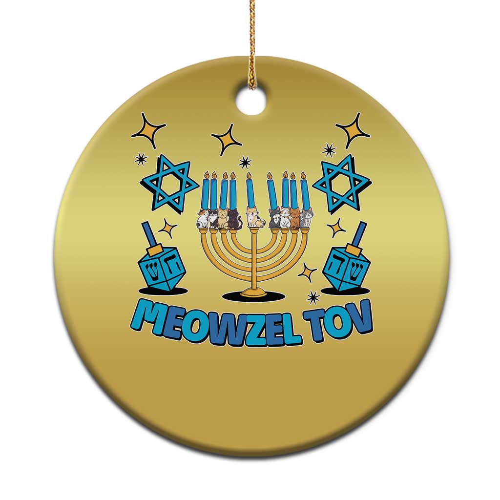 Funny Hanukkah Cat Christmas Ornament Meowzel Tov Jewish Chanukkah TS09