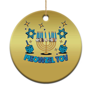 Funny Hanukkah Cat Christmas Ornament Meowzel Tov Jewish Chanukkah TS09