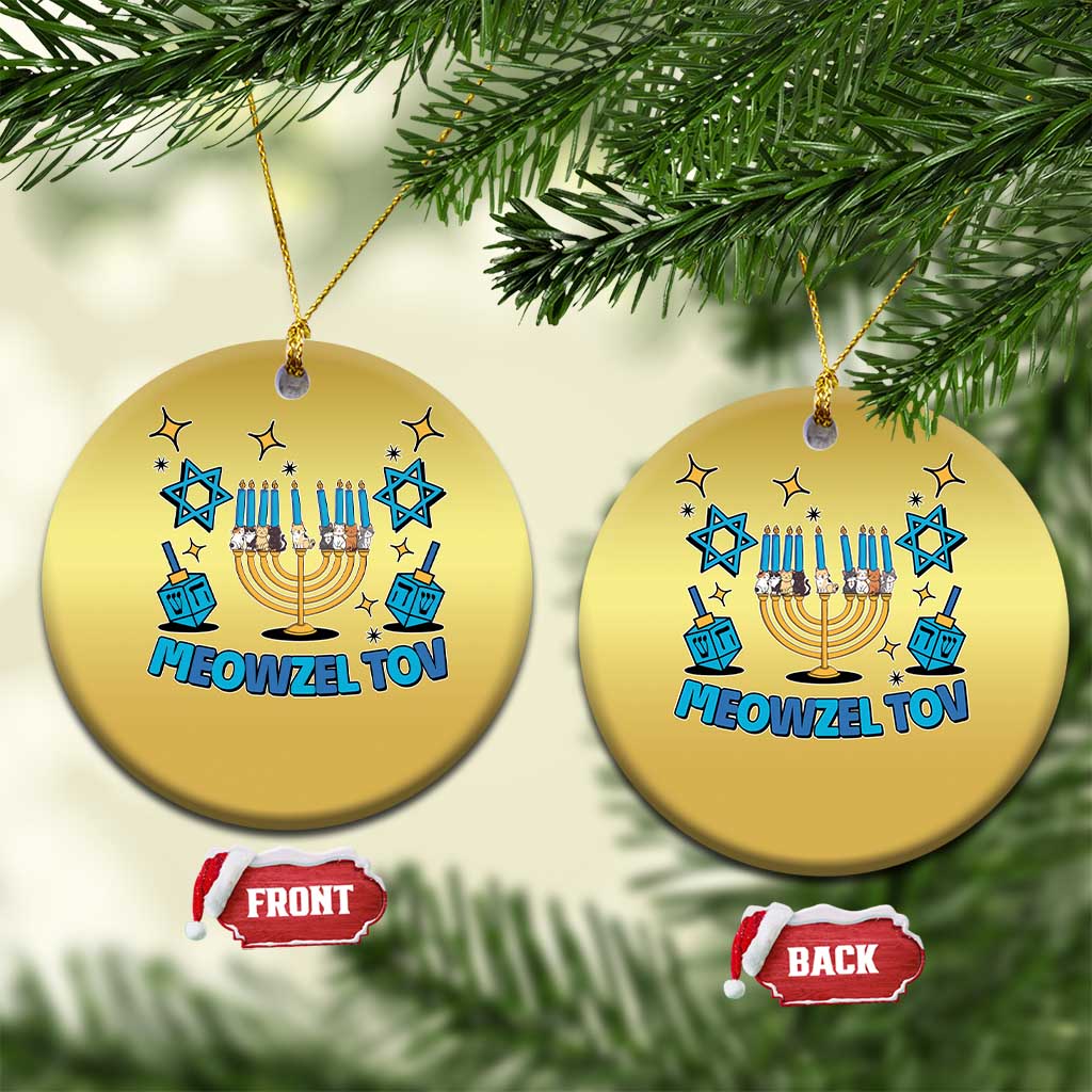 Funny Hanukkah Cat Christmas Ornament Meowzel Tov Jewish Chanukkah TS09