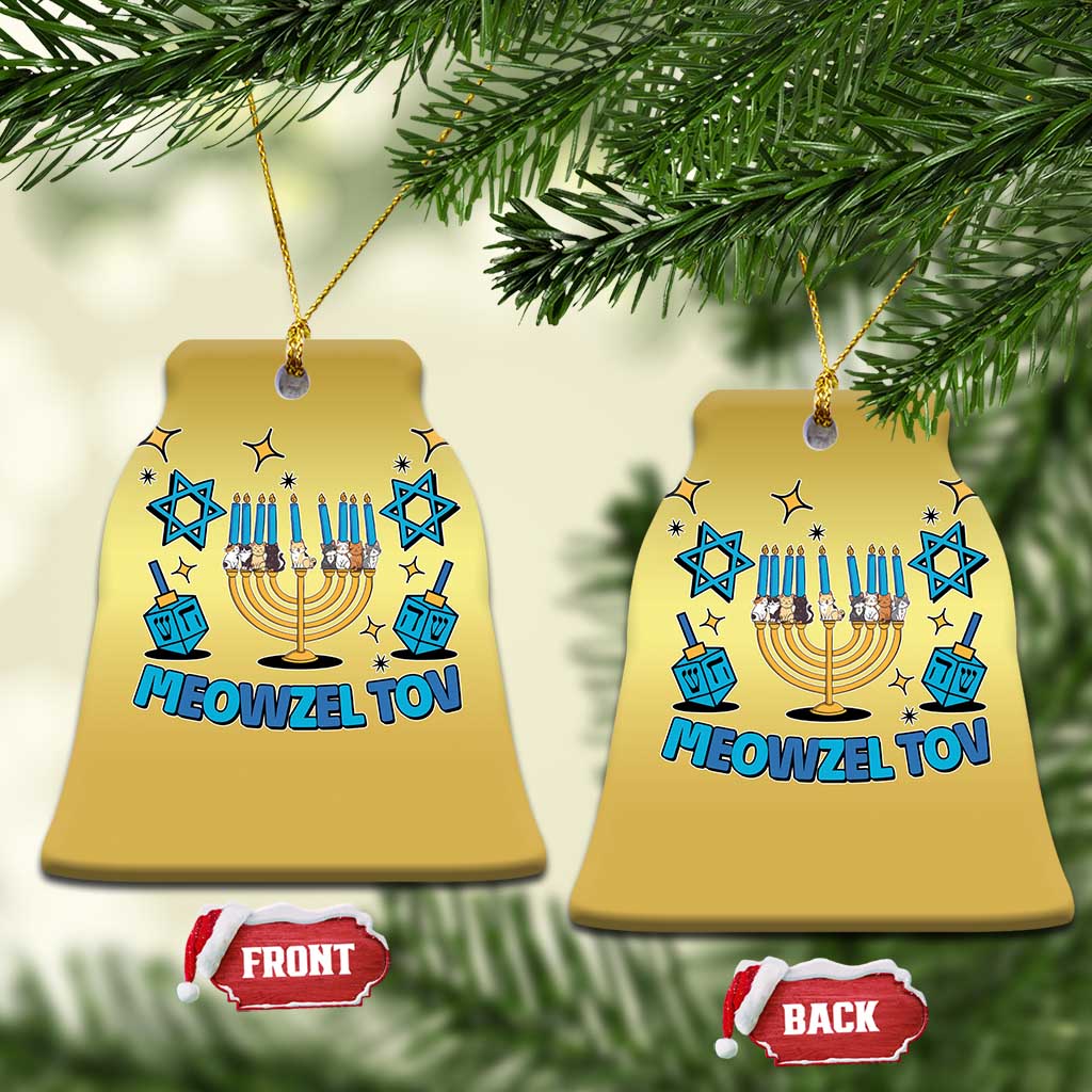 Funny Hanukkah Cat Christmas Ornament Meowzel Tov Jewish Chanukkah TS09