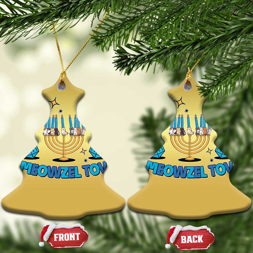 Funny Hanukkah Cat Christmas Ornament Meowzel Tov Jewish Chanukkah TS09
