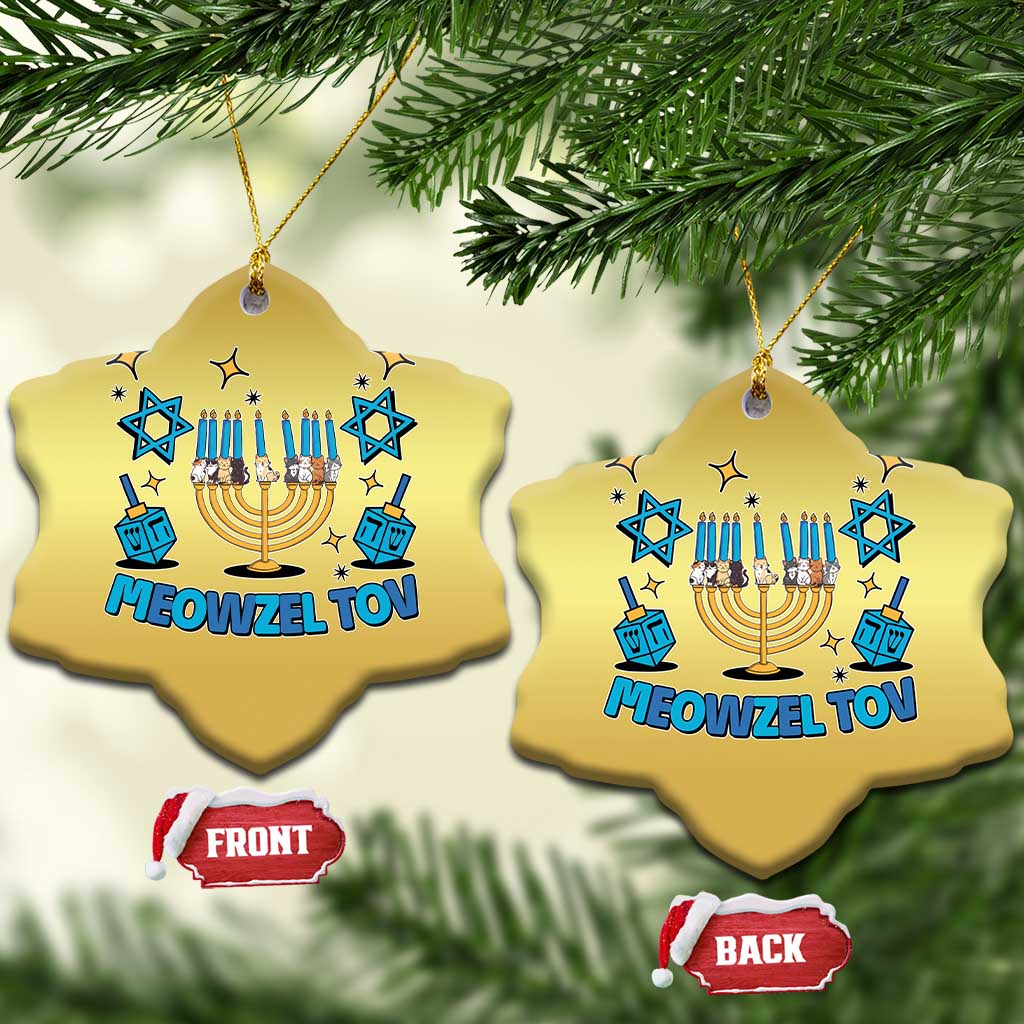 Funny Hanukkah Cat Christmas Ornament Meowzel Tov Jewish Chanukkah TS09