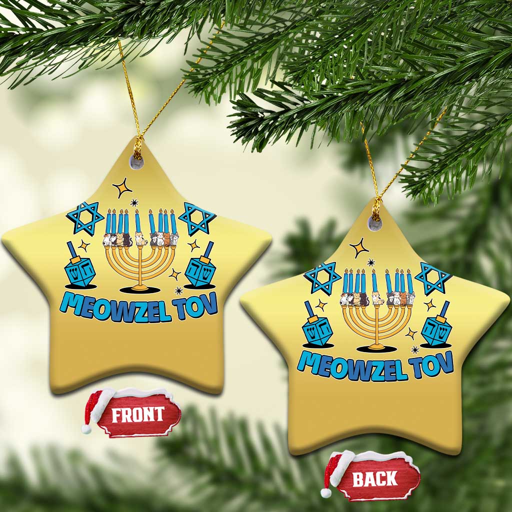 Funny Hanukkah Cat Christmas Ornament Meowzel Tov Jewish Chanukkah TS09