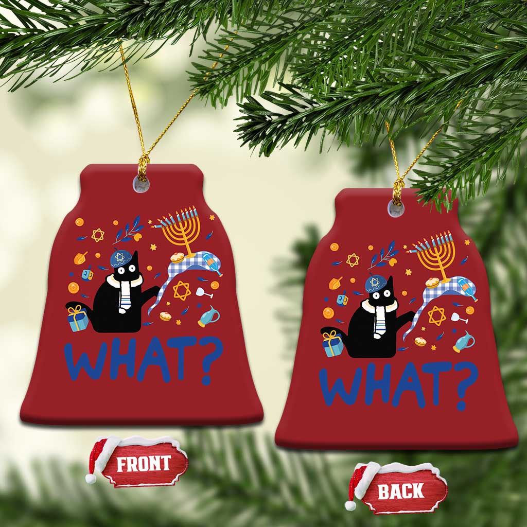 Funny Hanukkah Cat What Christmas Ornament TS09