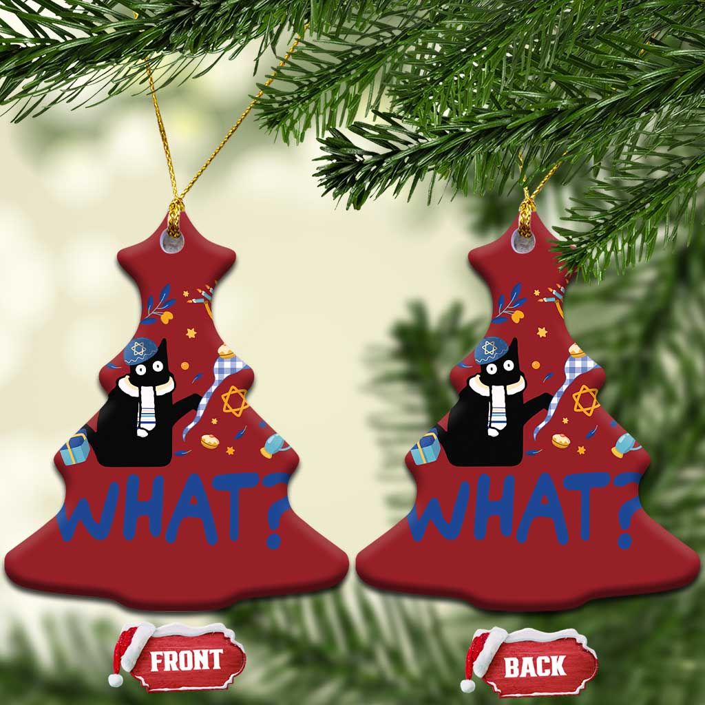 Funny Hanukkah Cat What Christmas Ornament TS09