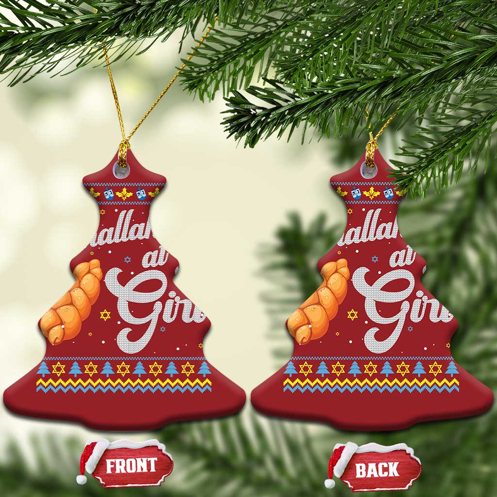 Funny Hanukkah Christmas Ornament Challah At Ya Girl TS09