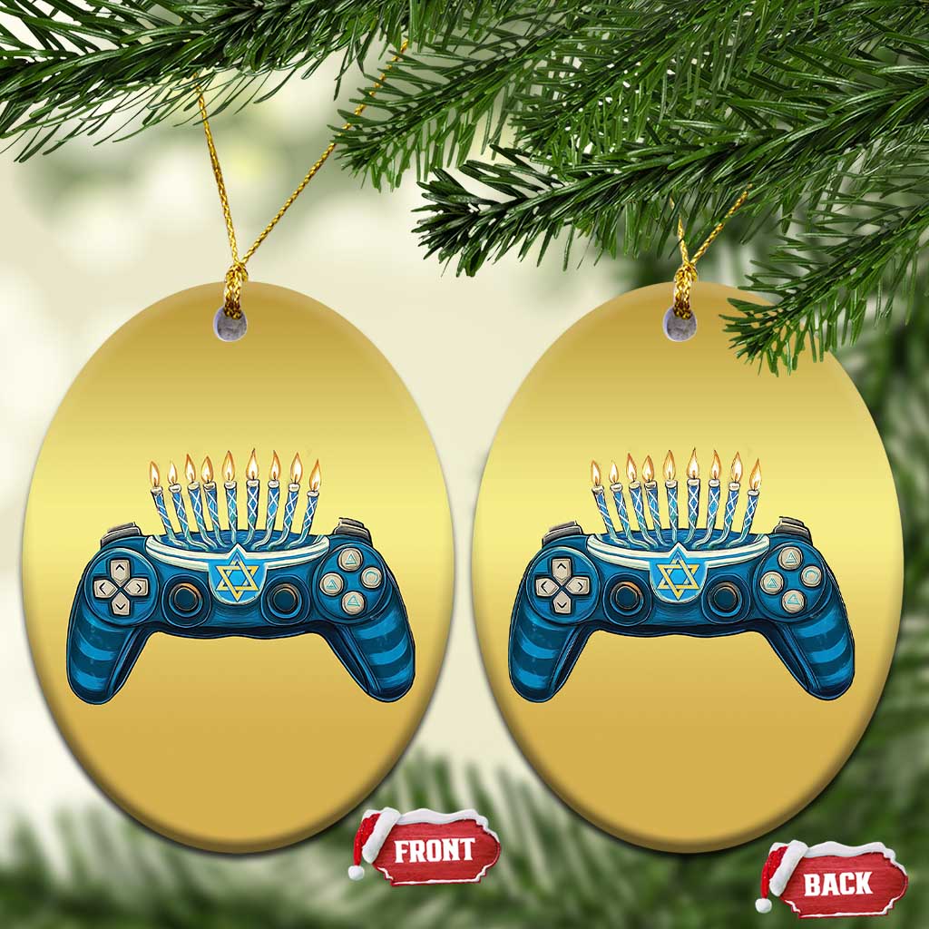 Funny Hanukkah Gamer Gaming Christmas Ornament TS09